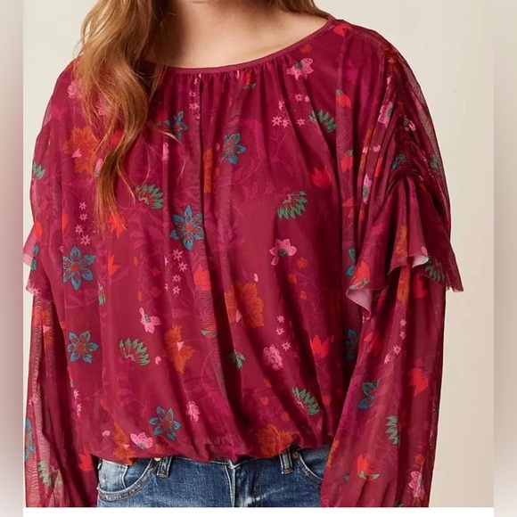 Free People Wildflower  Honey Top Women's Top  size S - Picture 2 of 6